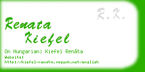 renata kiefel business card